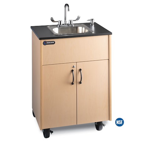 Ozark River Mfg Premier Maple Hot & Cold Water Portable Sink w/Laminate Top ADSTM-LM-SS1N